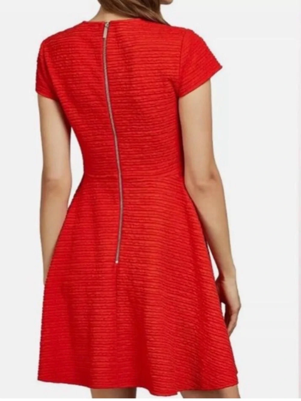 TED BAKER Cherisa Skater Mini Dress Textured Fit & Flare